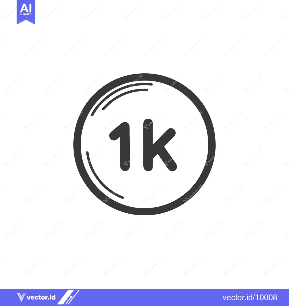 Premium Vector dari Simple, Stylish 1K Milestone Graphic Design