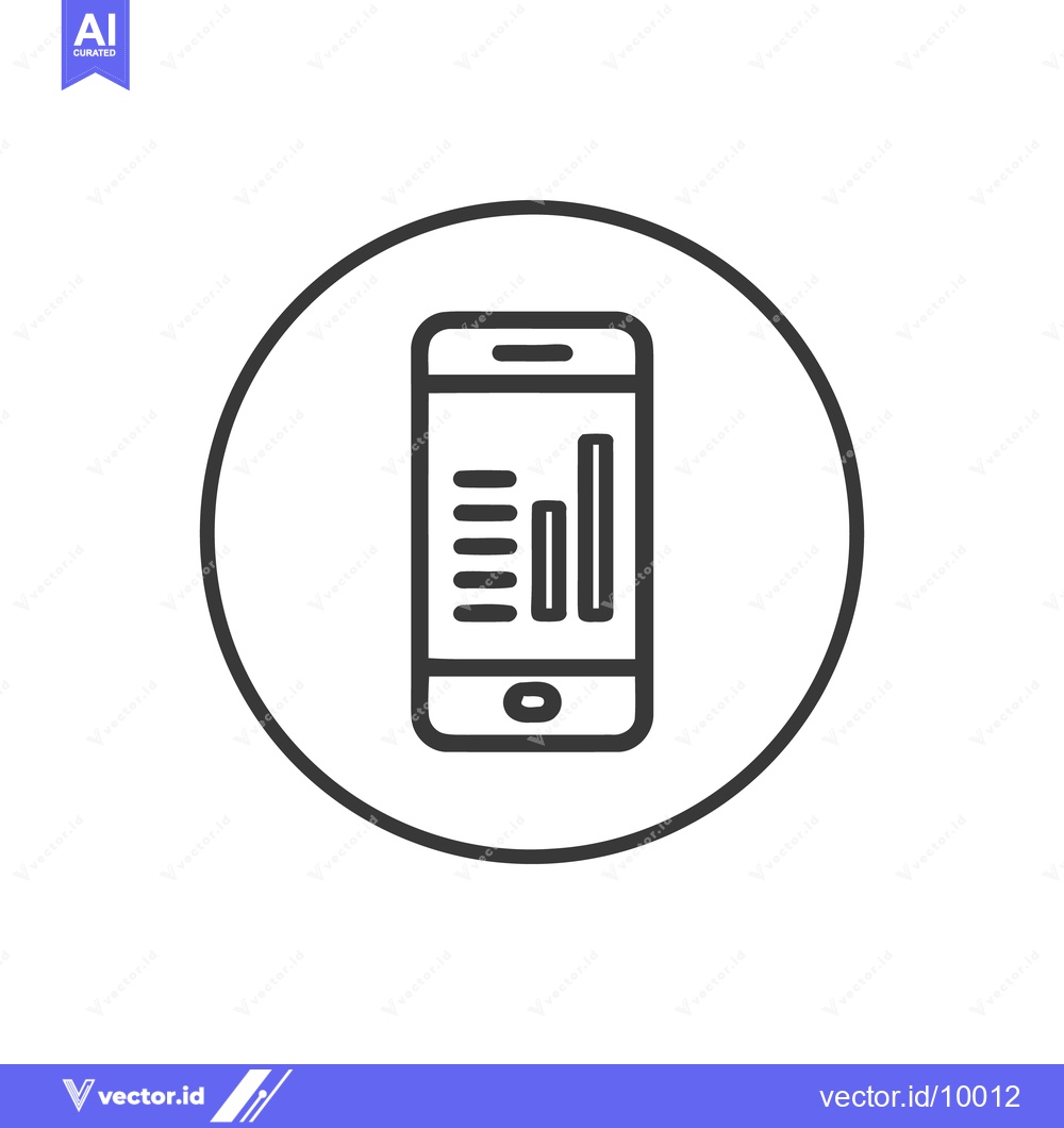 Premium Vector dari Minimalist Smartphone App Icon: Data Analysis & Graph Display