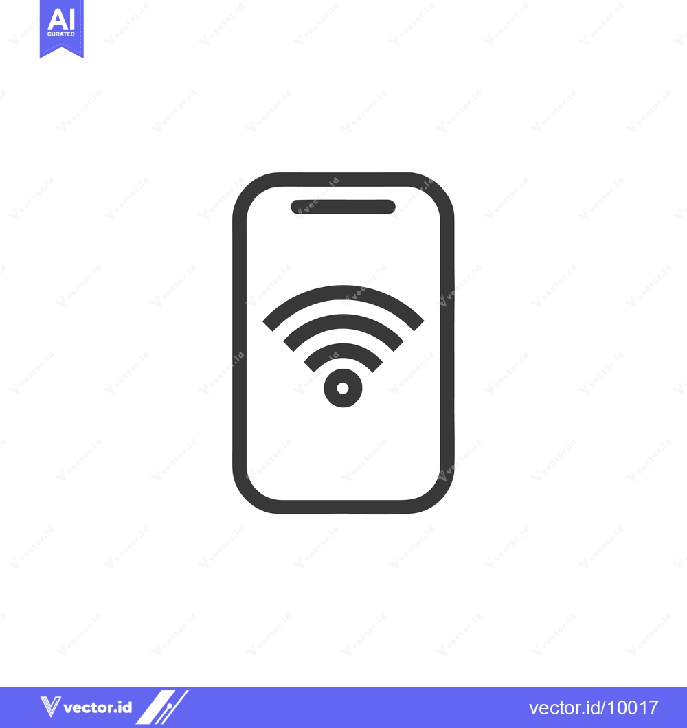 Premium Vector dari Smartphone Icon with WiFi Signal, Minimalist Design, Connectivity Conc
