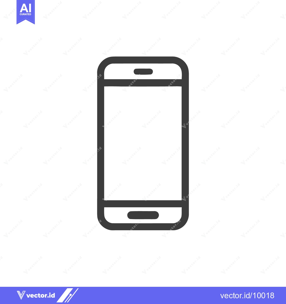 Premium Vector of Simple, Modern Smartphone Icon in Clean Line Style