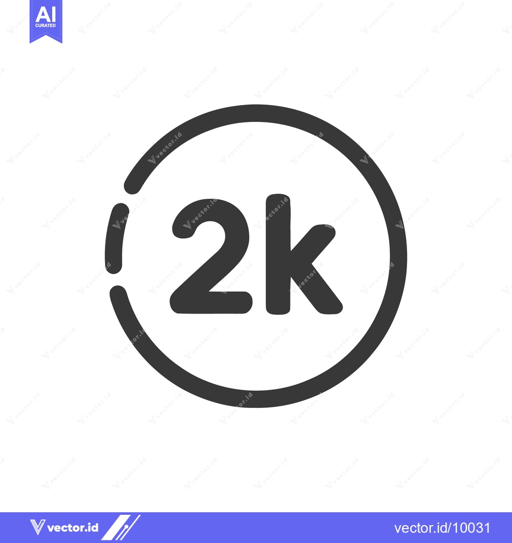 Premium Vector dari Simple, Modern 2K Milestone Icon