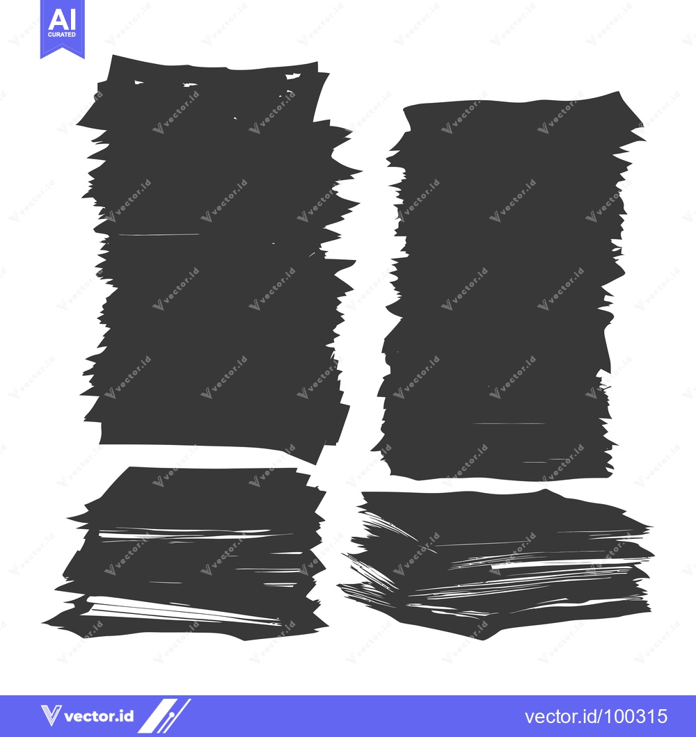 Premium Vector dari Silhouette of Four Stacks of Papers