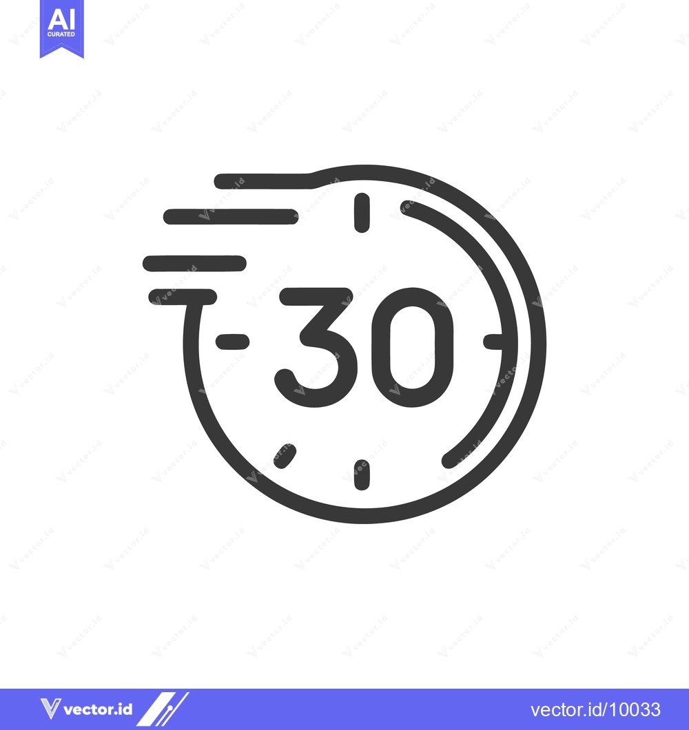 Premium Vector dari Simple, Modern 30-Minute Timer Icon