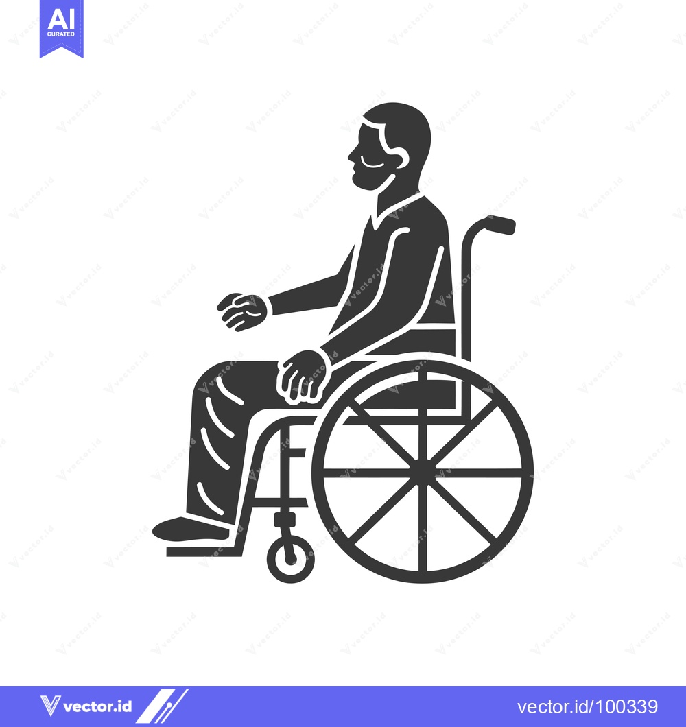 Premium Vector dari Silhouette of Person Sitting in a Wheelchair