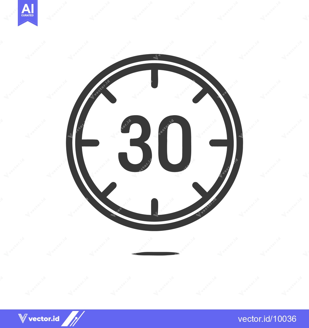 Premium Vector dari 30Fps Select Icon Line Art Icon  36