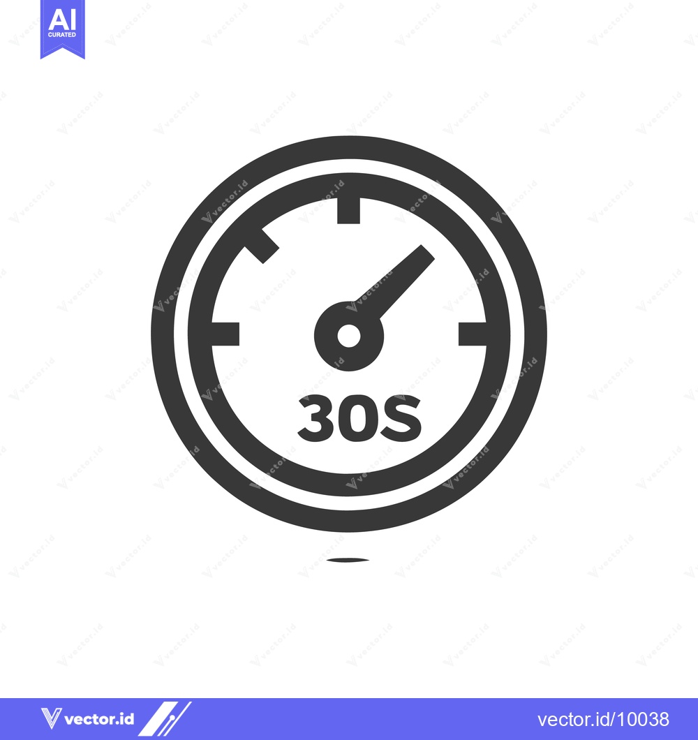 Premium Vector dari Minimalist 30-Second Timer Icon: Simple, Clean, and Modern Design.