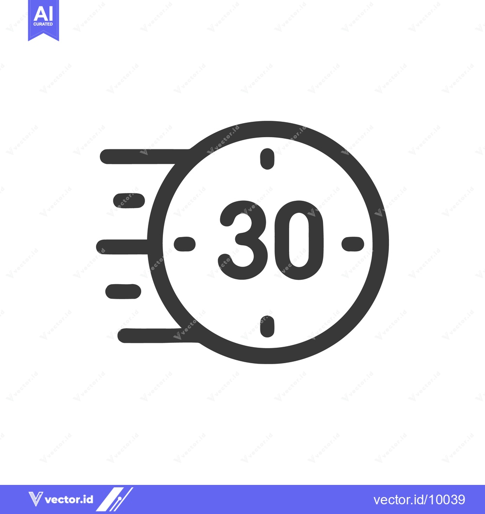 Premium Vector dari 30Fps Select Icon Line Art Icon  39