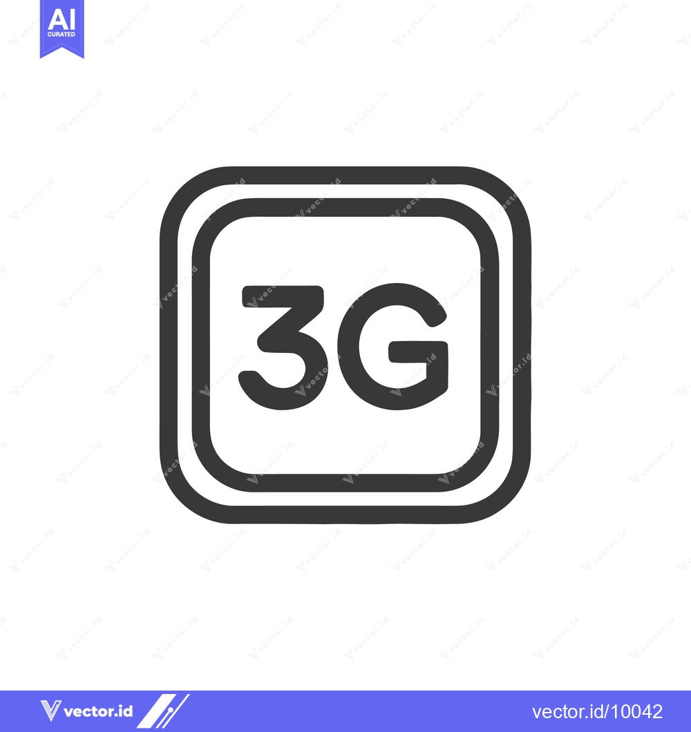 Premium Vector of Clean 3G Icon: Simple, Bold, Modern Design on White Background.