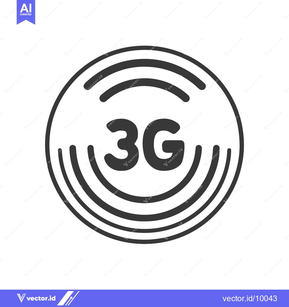 Premium Vector dari Simple 3G Network Icon: Minimalist Design, Wireless Connectivity Conce
