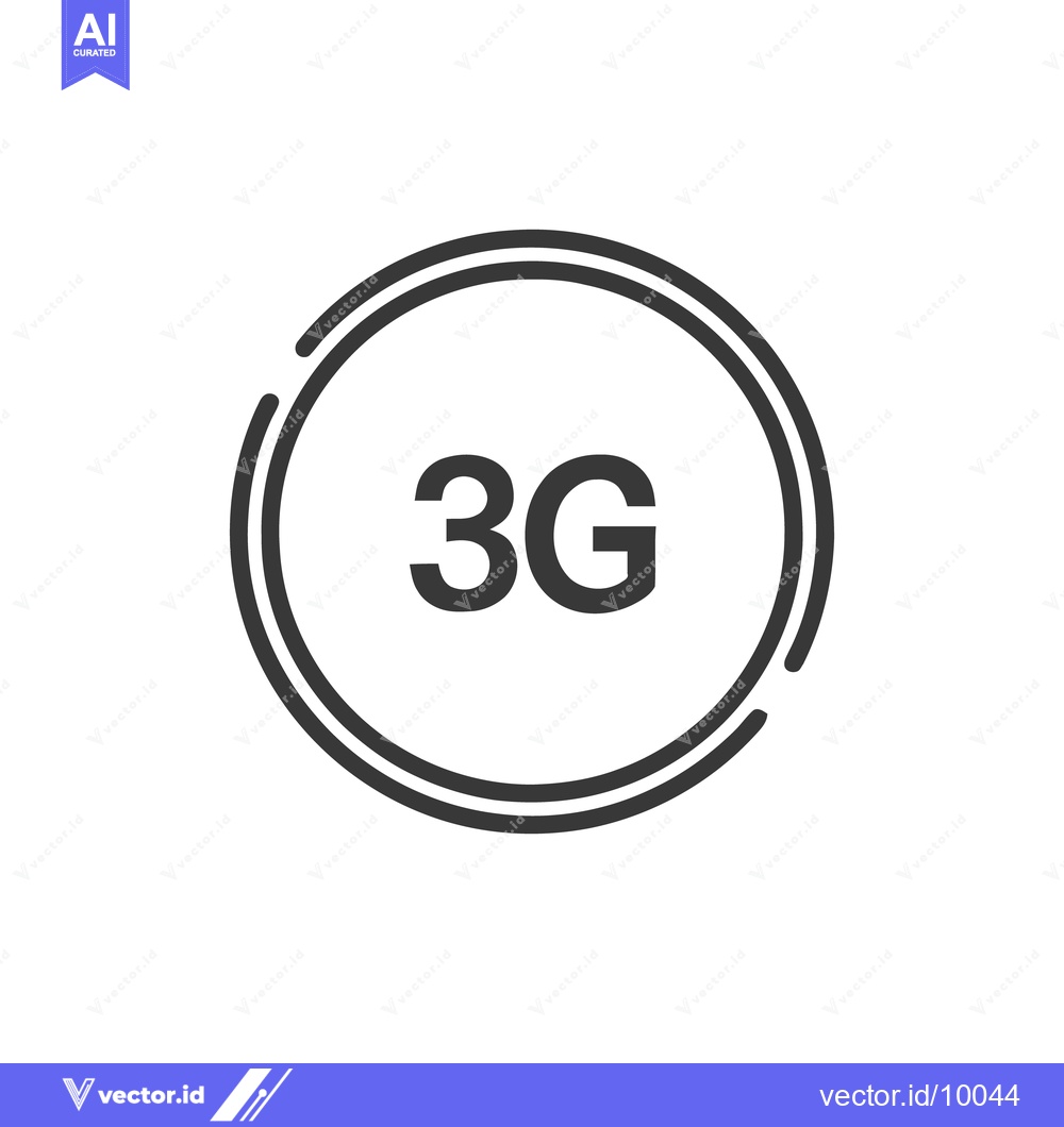 Premium Vector dari Modern 3G Network Symbol with Concentric Circles