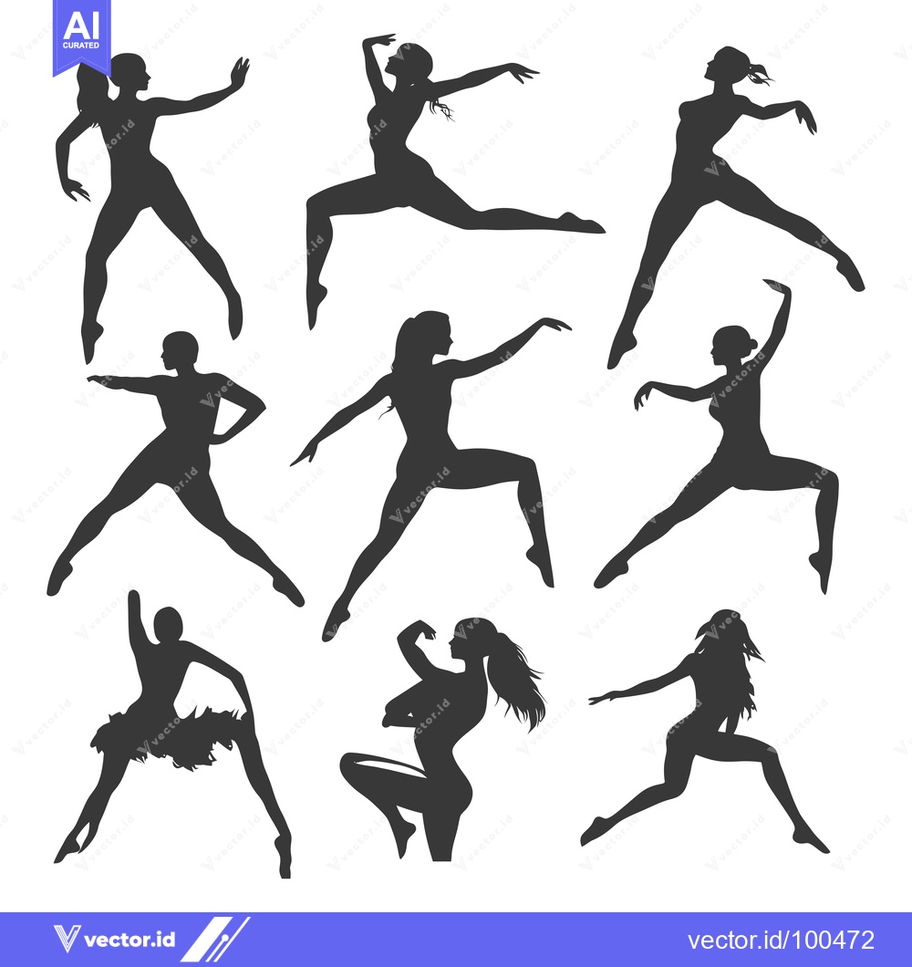Premium Vector of Silhouettes of Ballerinas in Various Dance Poses