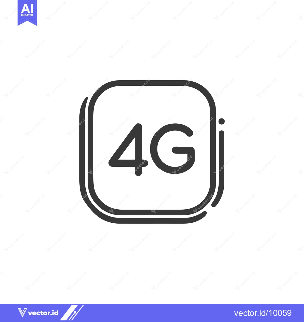Premium Vector dari Sleek 4G Icon: Modern Mobile Network Symbol in Minimalist Design