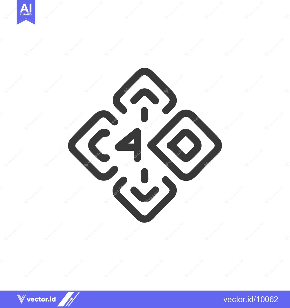 Premium Vector of Abstract Directional Arrow Icon: Four-Way Navigation Symbol