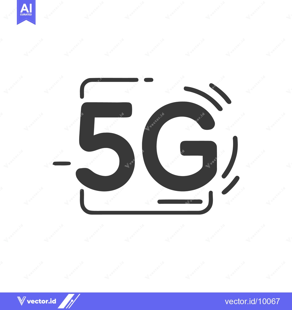 Premium Vector dari Bold 5G Icon: Modern Wireless Technology Symbol on White Background.