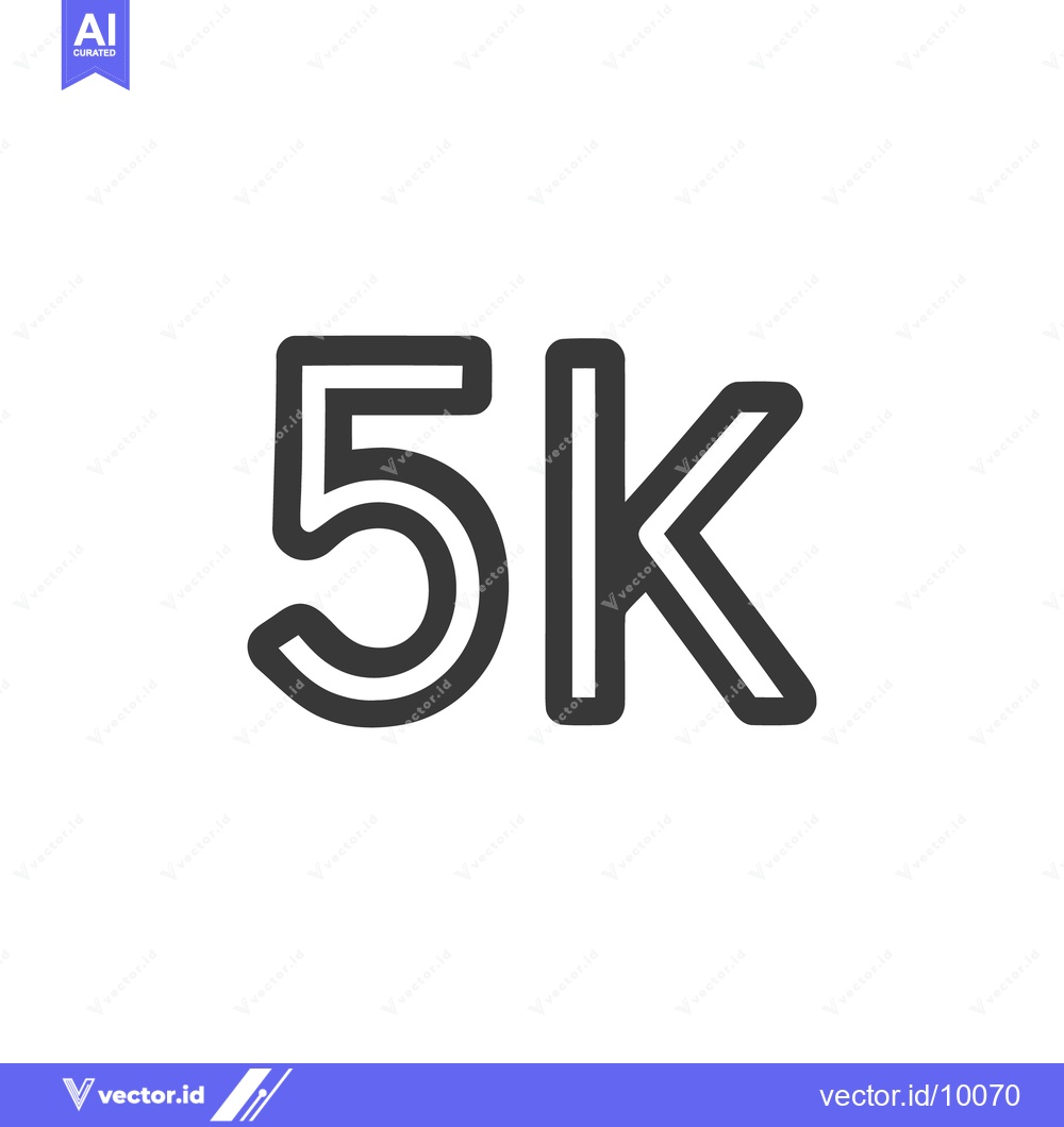 Premium Vector dari 5K Icon Line Art Icon  70