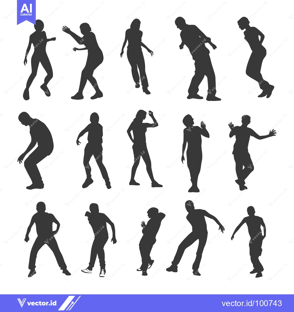 Premium Vector of Silhouettes of People in Various Poses