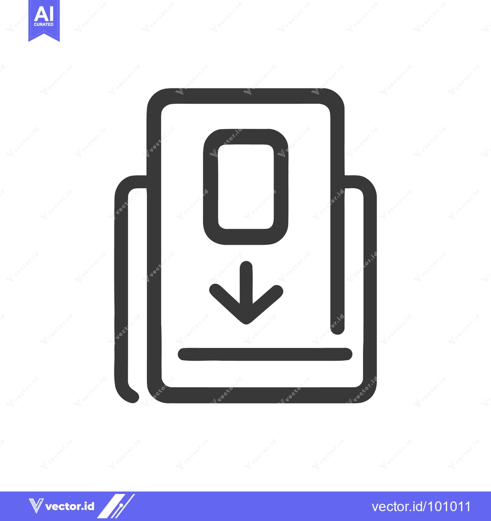 Premium Vector of Download Icon: Simple, Bold, and Modern Design for Digital Content Tra