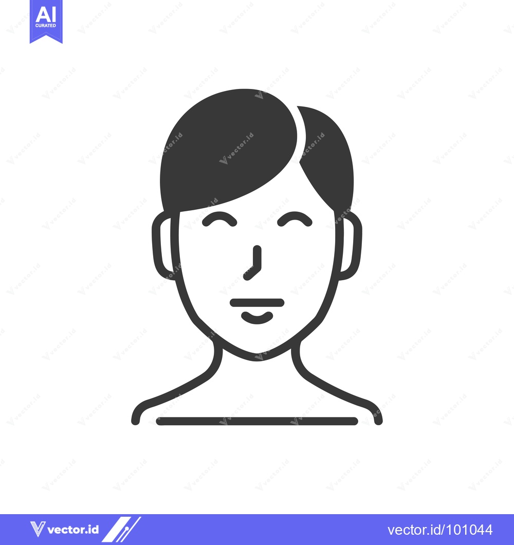 Premium Vector dari Simple black and white illustration of a woman's face