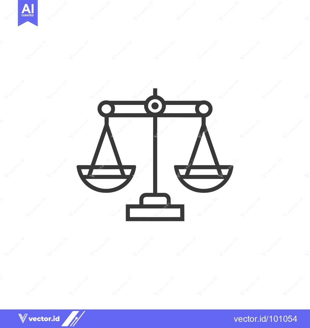 Premium Vector dari Simple Black and White Line Drawing of a Scale