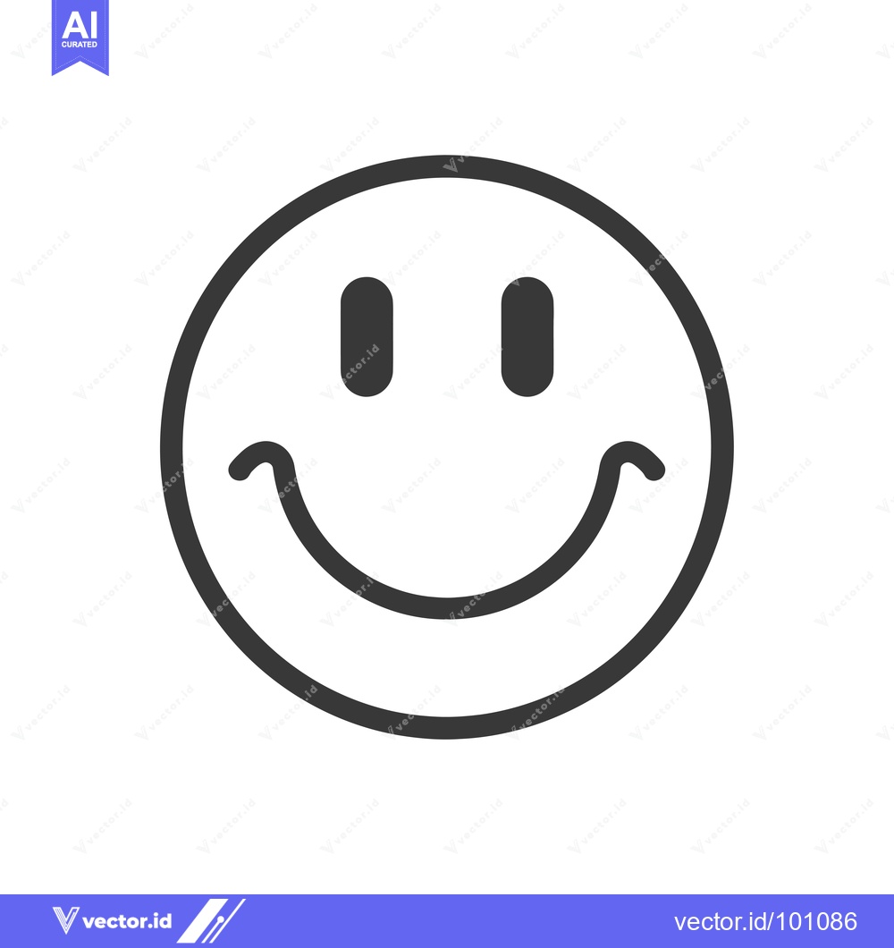 Premium Vector dari Simple Black and White Smiley Face Icon