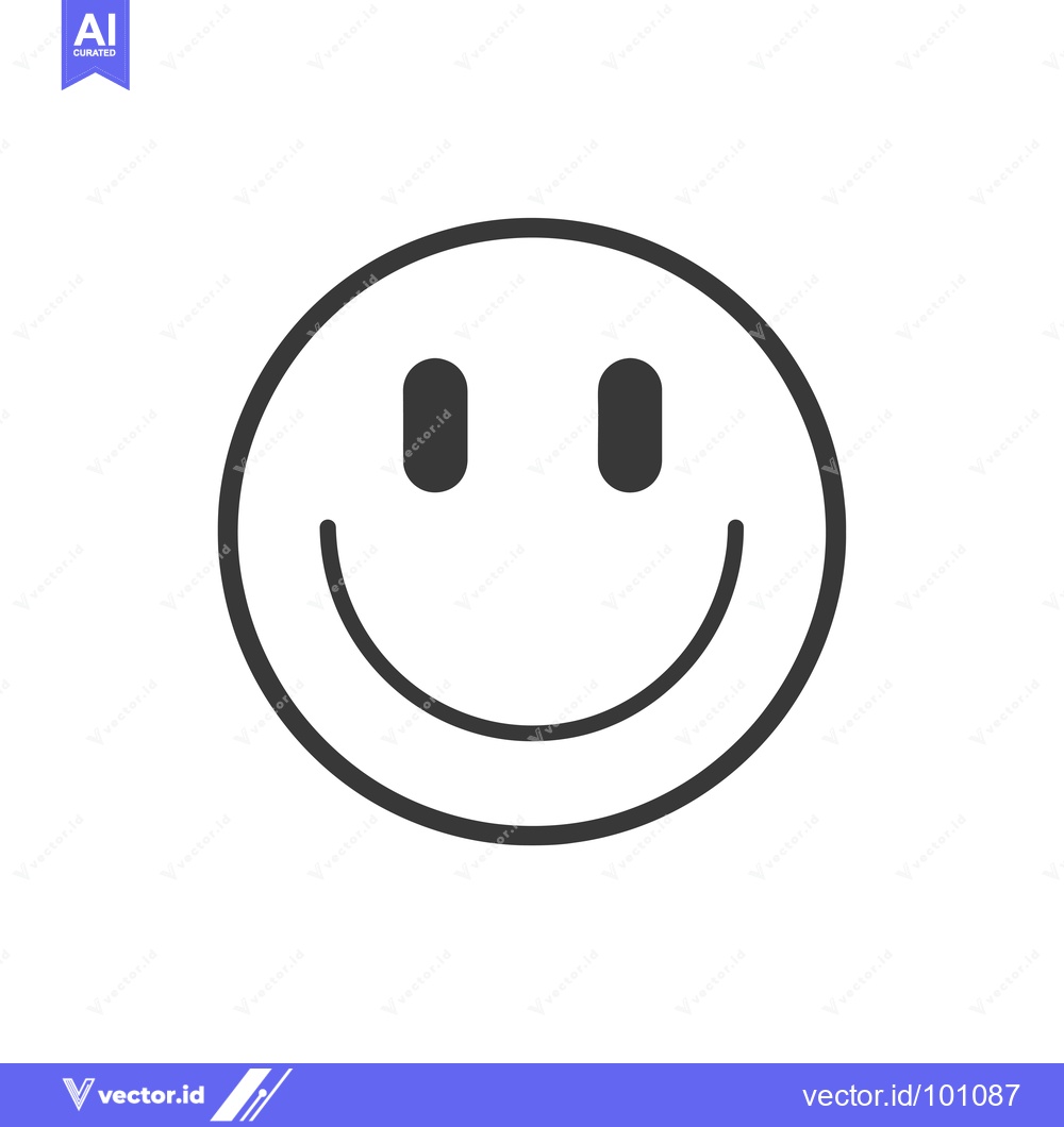 Premium Vector dari Simple Black and White Smiley Face Icon