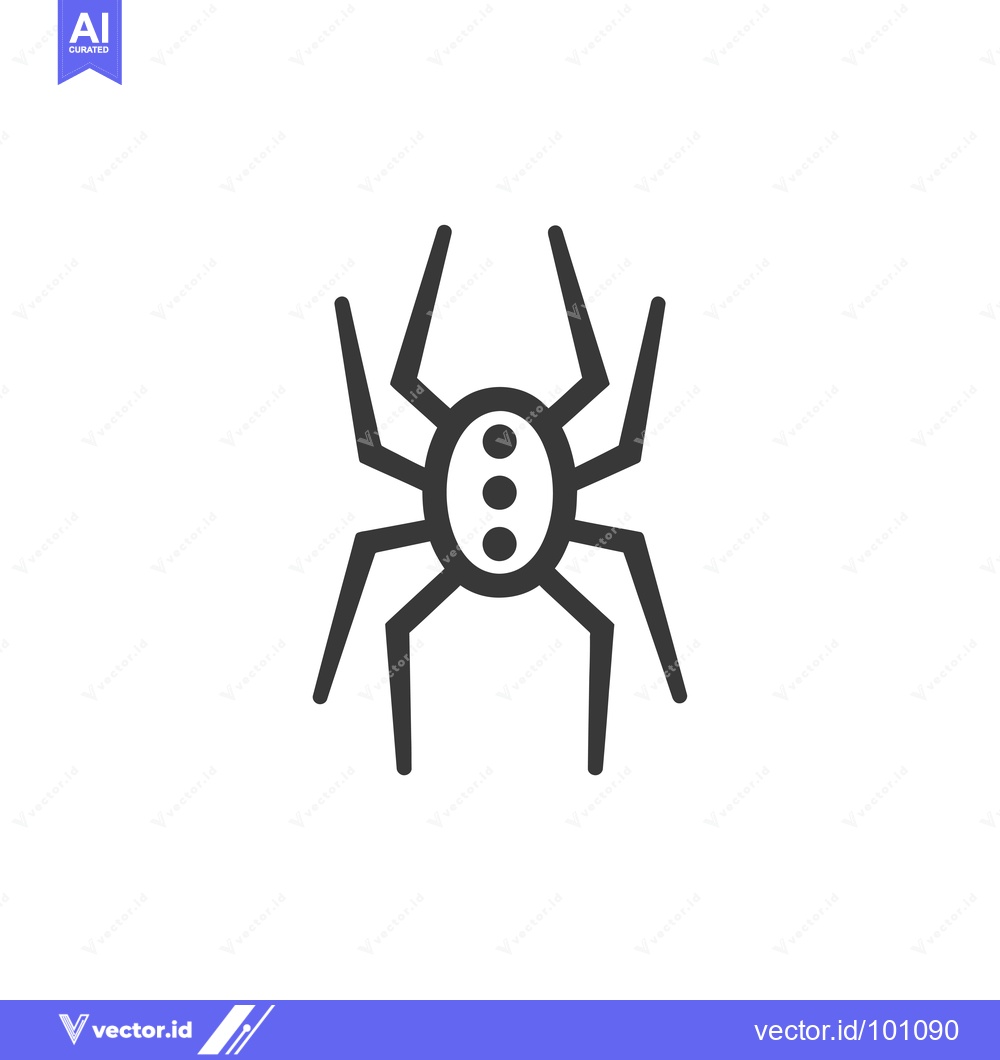 Premium Vector dari Simple Black and White Spider Icon