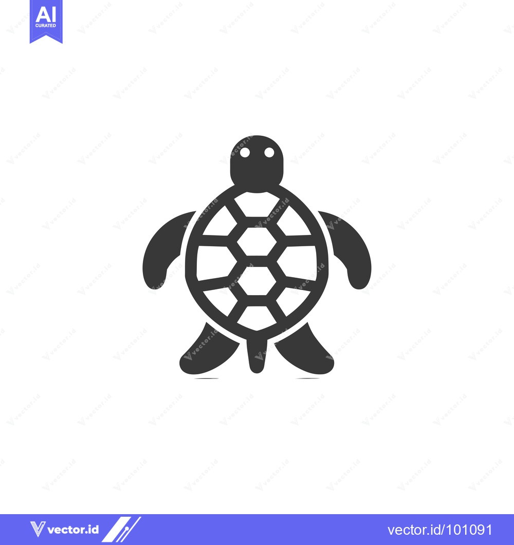 Premium Vector dari Simple Black and White Turtle Icon