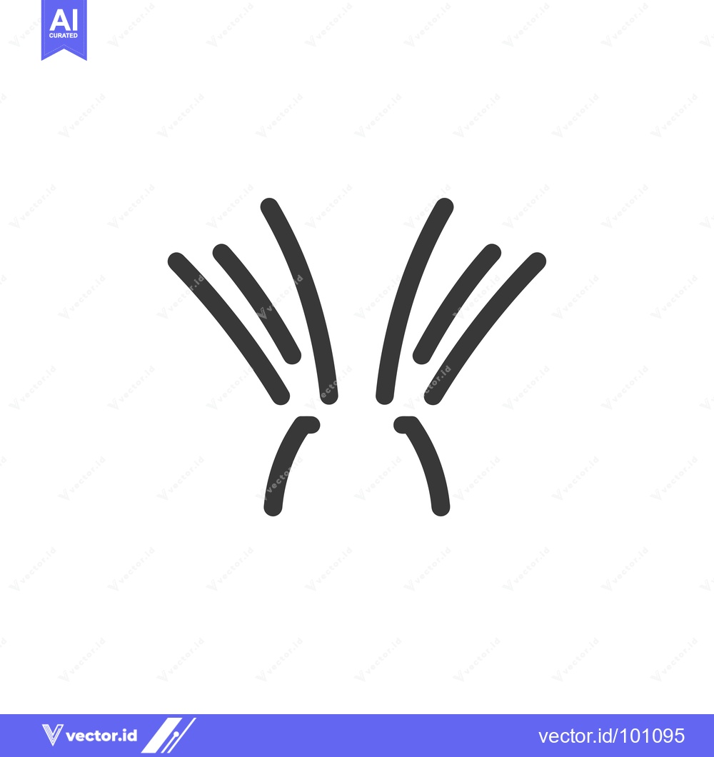 Premium Vector dari Simple black line drawing of a stylized firework