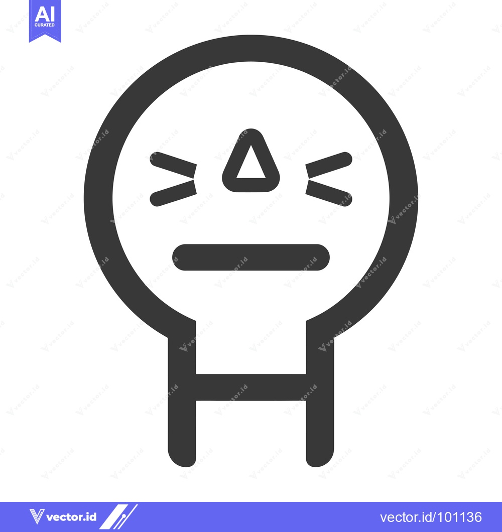 Premium Vector dari Simple Line Art Illustration of a Light Bulb with a Face