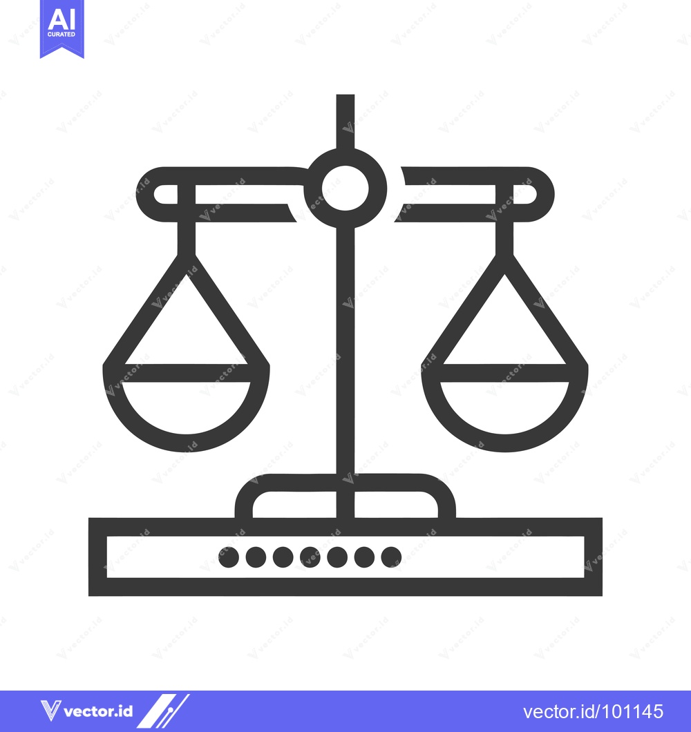 Premium Vector of Simple Line Art Illustration of a Scale