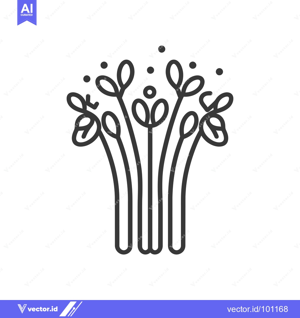 Premium Vector of Simple Line Drawing of a Bouquet of Flowers