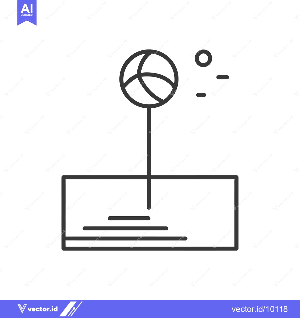 Premium Vector dari A Ball on a Stick Growing from the Ground