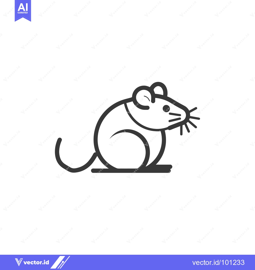 Premium Vector dari Simple Line Drawing of a Mouse