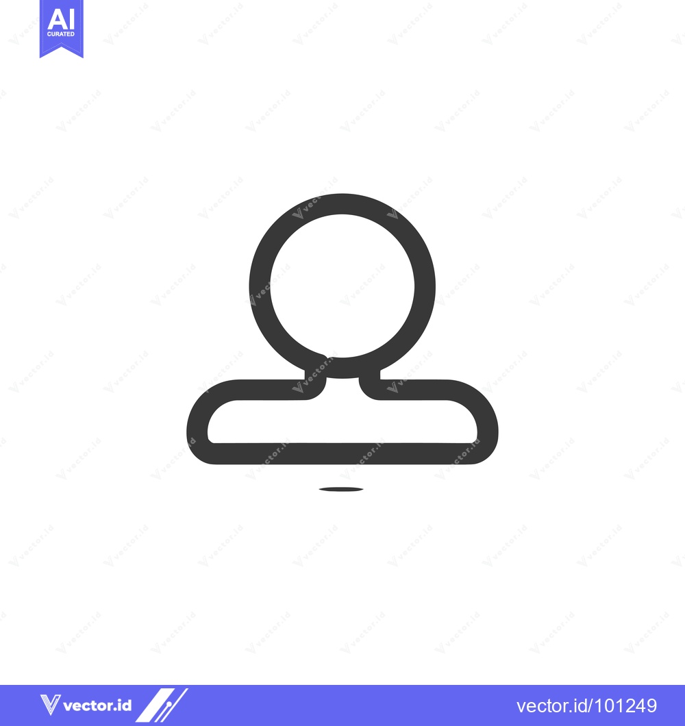 Premium Vector dari Simple Line Drawing of a Person Icon