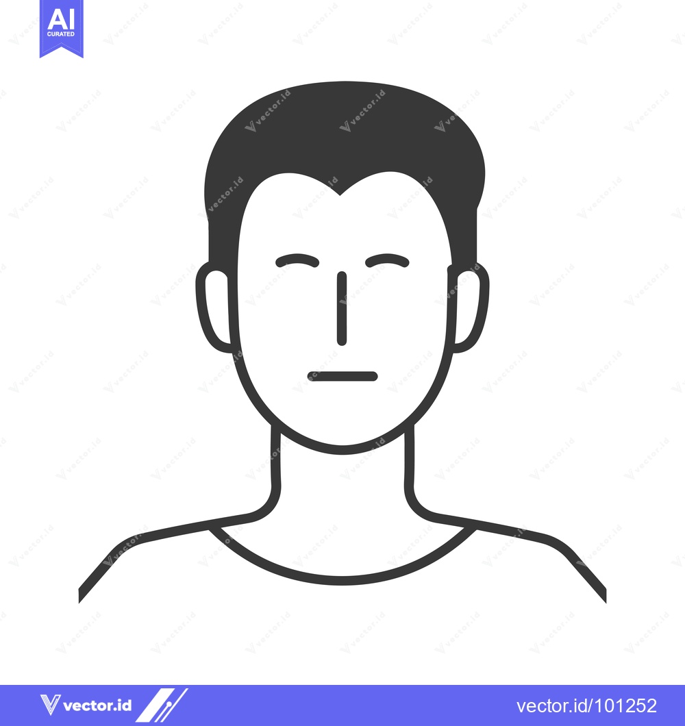 Premium Vector dari Simple Line Drawing of a Person's Face