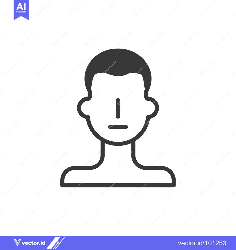 Premium Vector dari Simple Line Drawing of a Person's Head and Shoulders