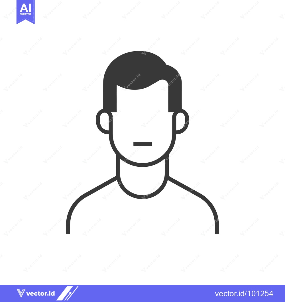 Premium Vector of Simple Line Drawing of a Person's Head and Shoulders