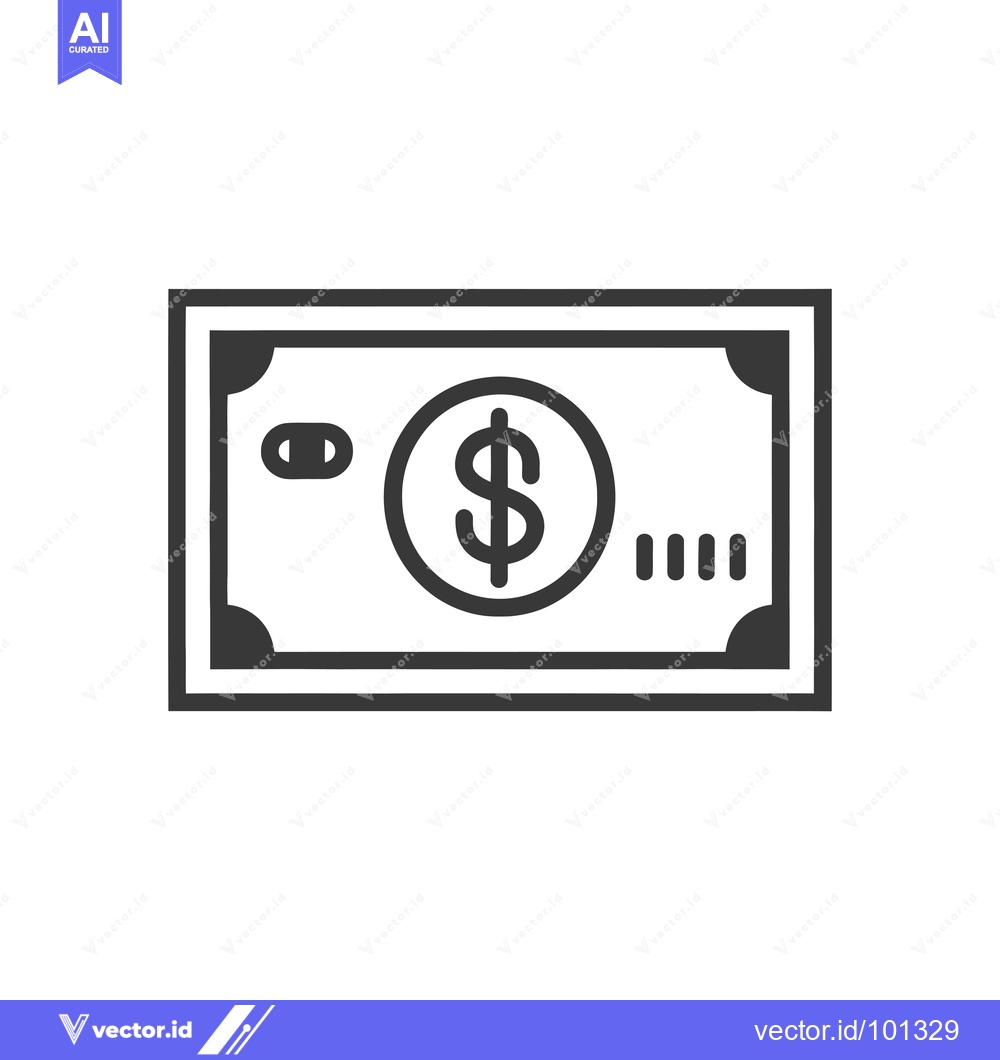 Premium Vector dari Simple Line Drawing of a US Dollar Bill