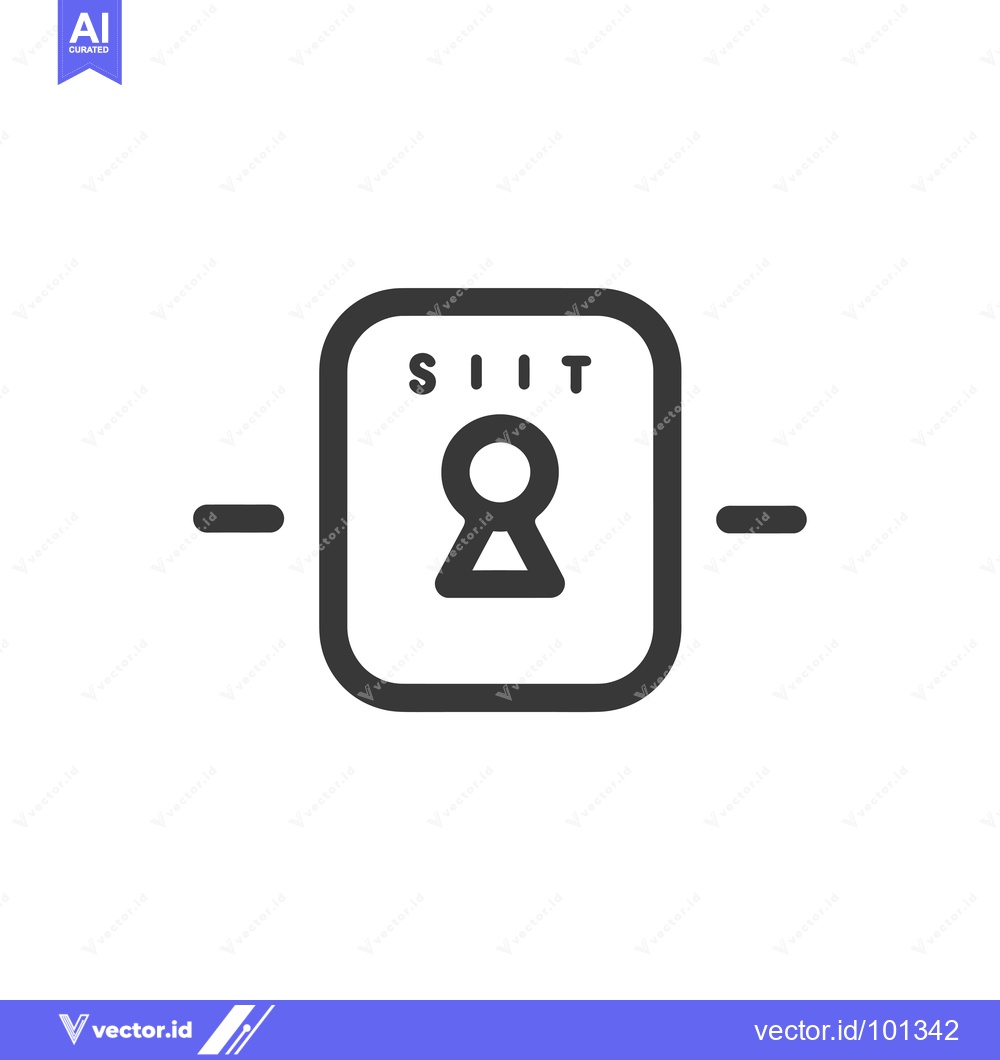 Premium Vector dari Simple Line Icon of a Switch with SIIT Label