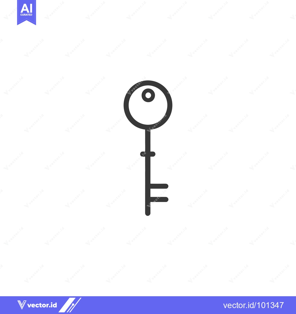 Premium Vector dari Simple Outline Illustration of a Key