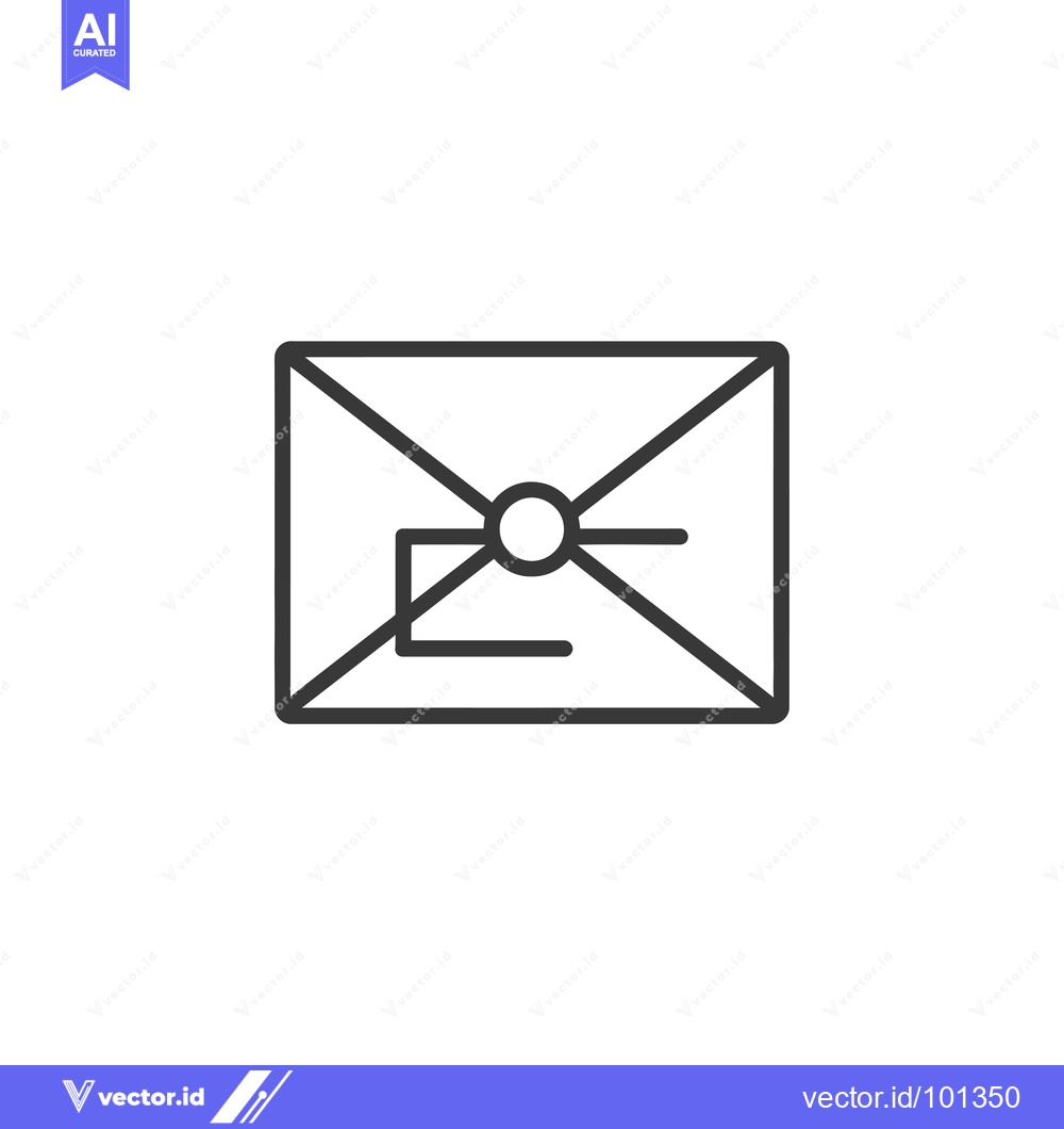 Premium Vector dari Simple Outline of a Sealed Envelope