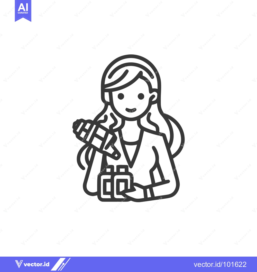 Premium Vector dari Friendly female creator with 3D pen, a minimalist icon of modern DIY a