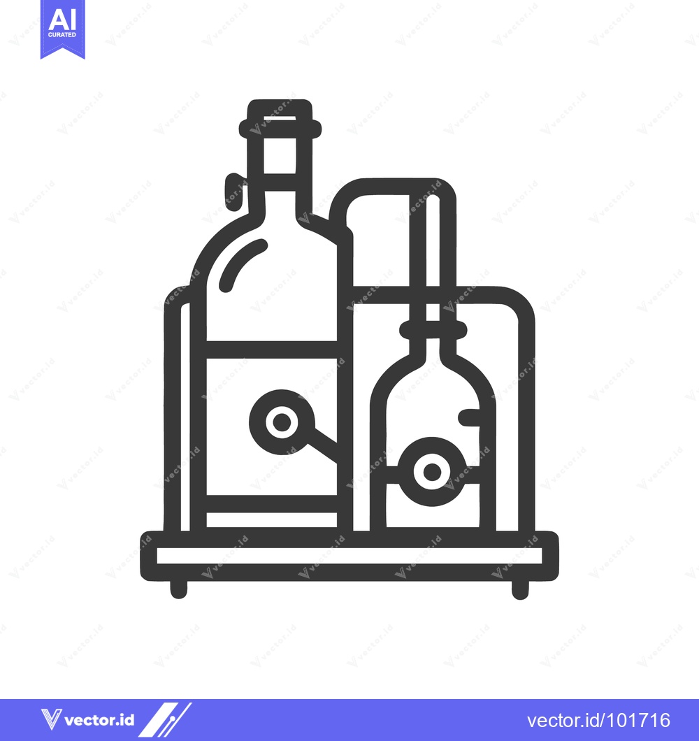 Premium Vector of Sleek Line Art Icon of a Distilling or Beverage Dispensing Apparatus