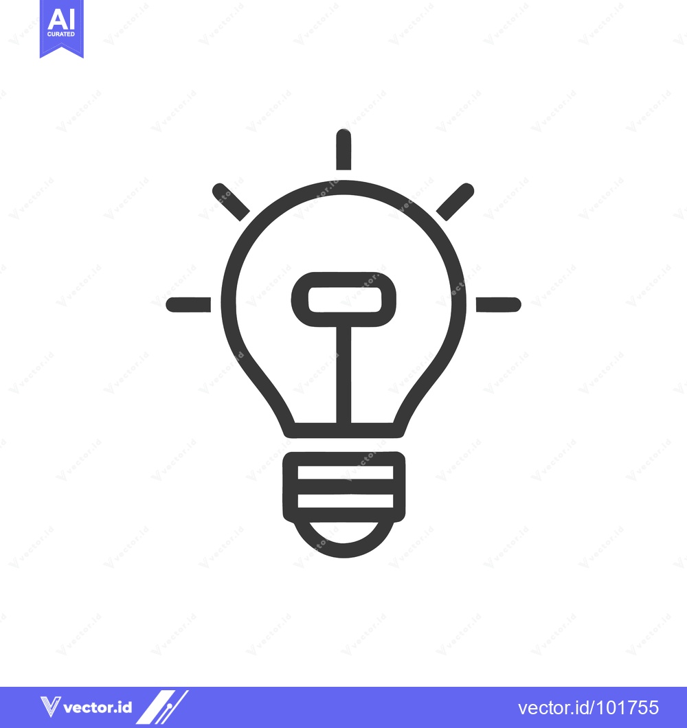 Premium Vector dari Modern Minimalist Lightbulb Line Icon for Innovation and Bright Ideas