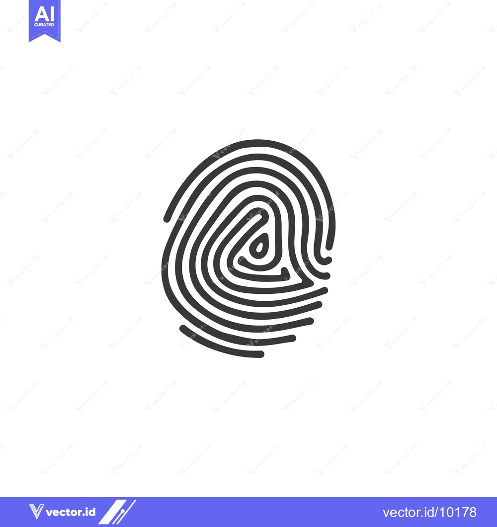 Premium Vector dari A Black and White Fingerprint Illustration
