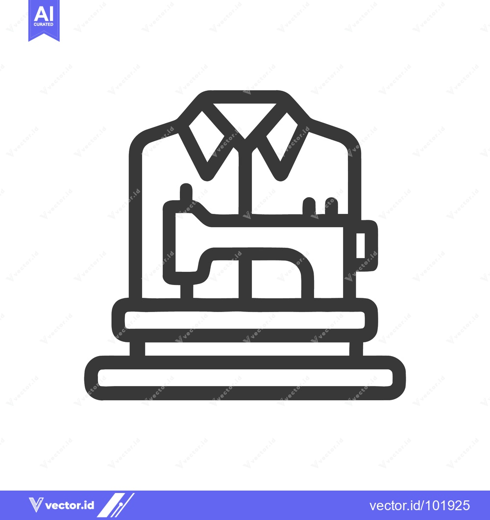 Premium Vector dari Minimalist Sewing Machine and Shirt Icon for Tailoring and Fashion Des