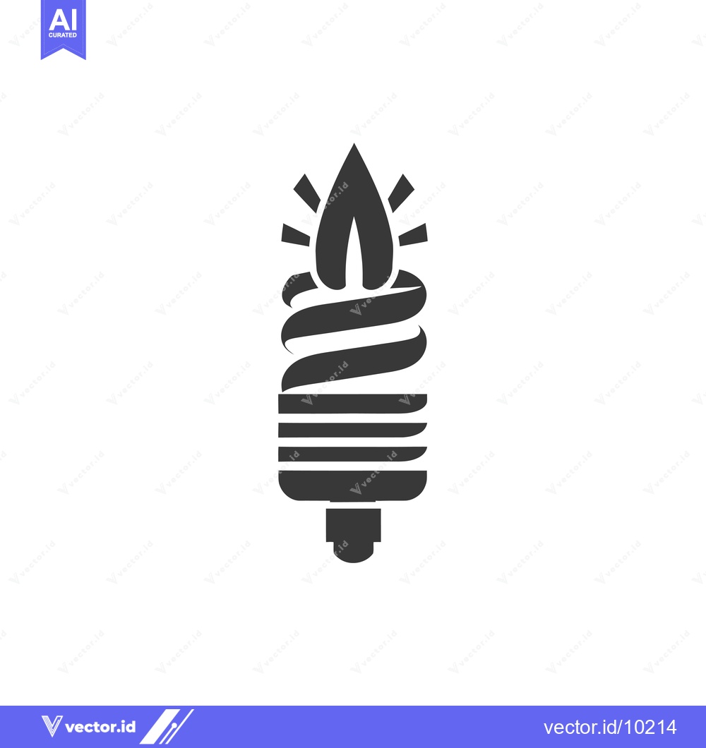 Premium Vector dari A Black and White Icon of a Lightbulb Shaped Like a Candle