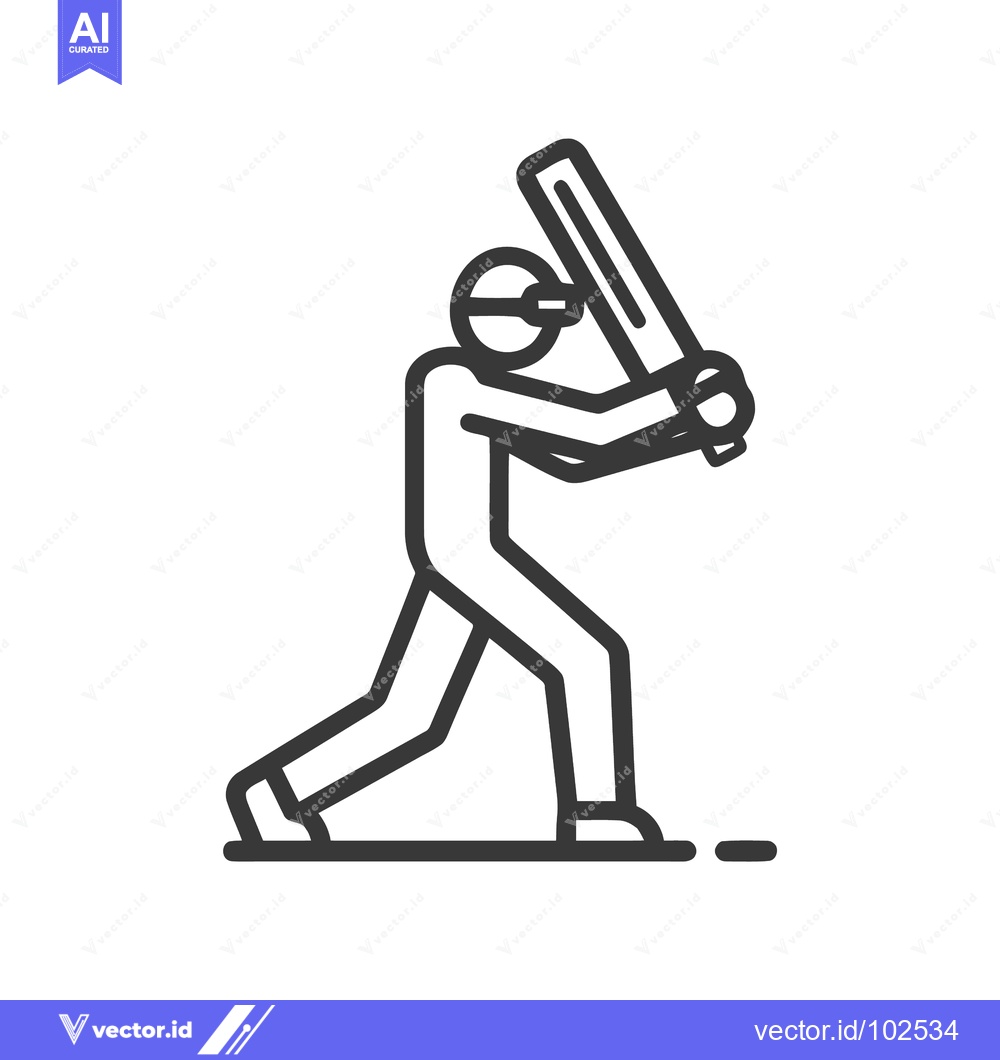 Premium Vector of Minimalist Virtual Reality Batter Icon: Person in VR Headset Playing D