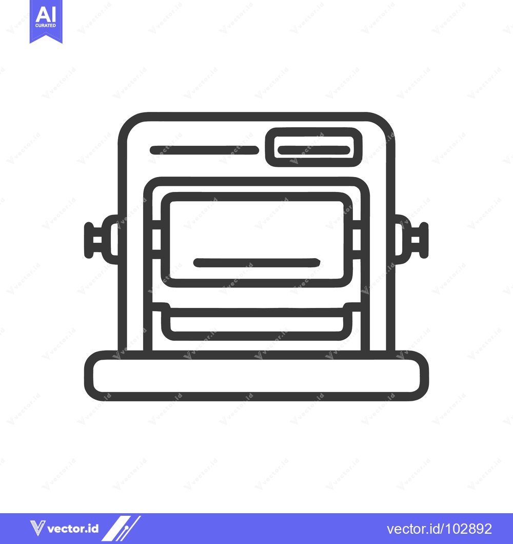 Premium Vector dari Modern Laminator Machine Line Icon for Office, Home, and Crafting Proj