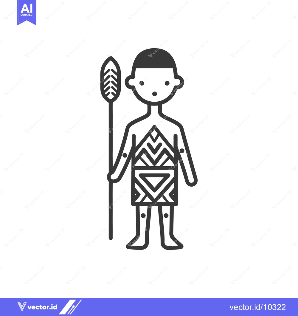 Premium Vector dari A Black and White Illustration of a Person in Traditional Clothing Hol